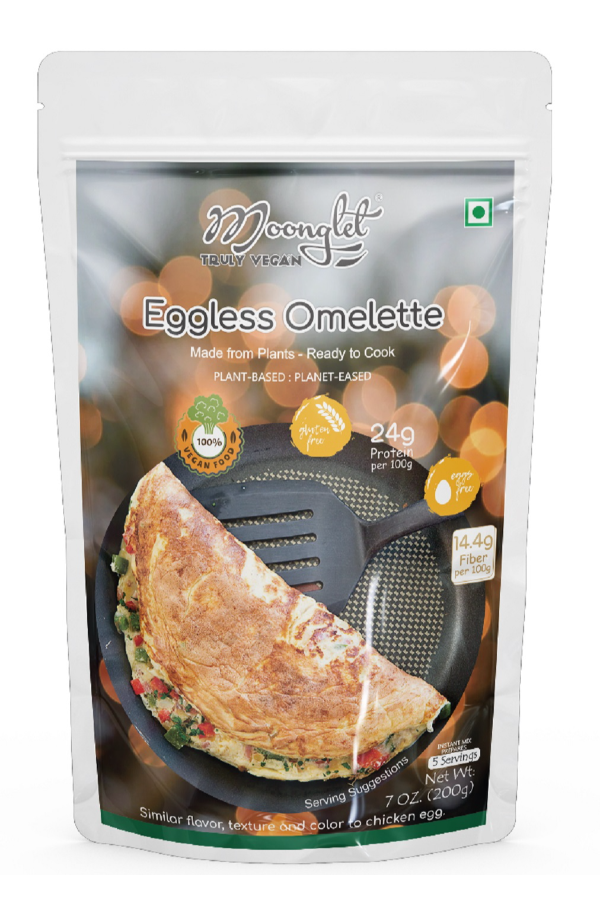 Moonglet - Eggless Omelette | Mung Dal Omelette (Vegan) | Pancake Alternative | 400g: Pack of2, 200g Each